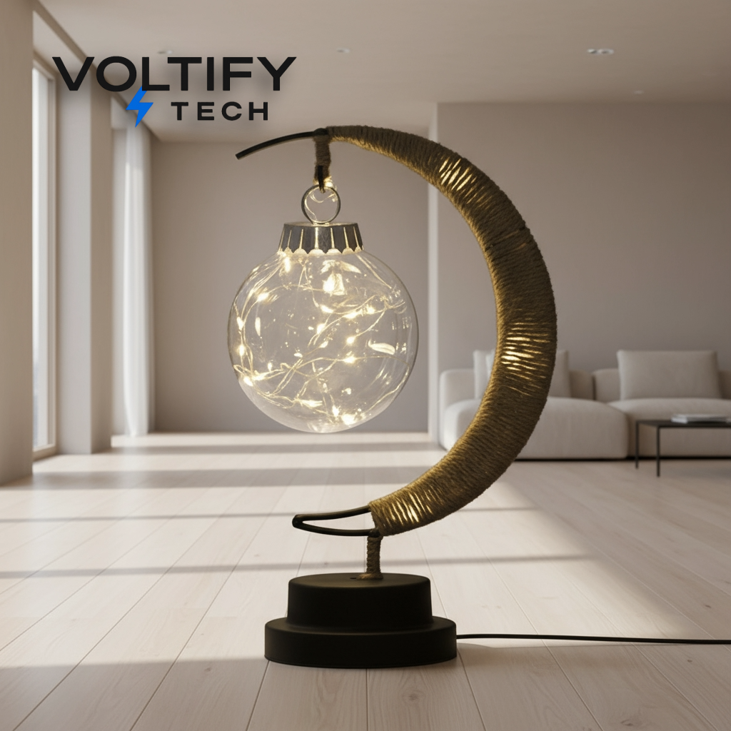 Voltify™ 3D Moon Lamp with Stand – LED Ambient Night Light